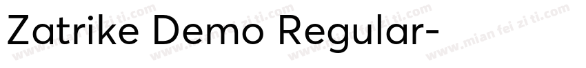 Zatrike Demo Regular字体转换